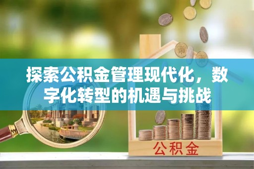 商都探索公积金管理现代化，数字化转型的机遇与挑战