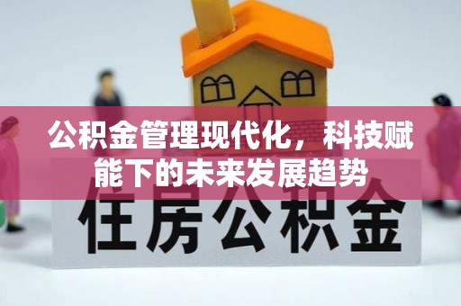 商都公积金管理现代化，科技赋能下的未来发展趋势