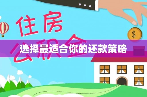 商都选择最适合你的还款策略